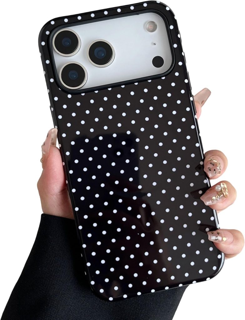 ZTOFERA for iPhone 17 Pro Case Fit for MagSafe, Dots Pattern-Black