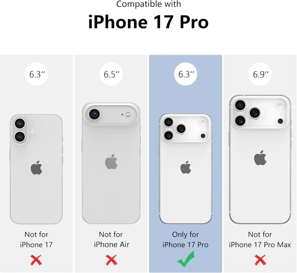 ZTOFERA for iPhone 17 Pro Case Fit for MagSafe, Dots Pattern-Black
