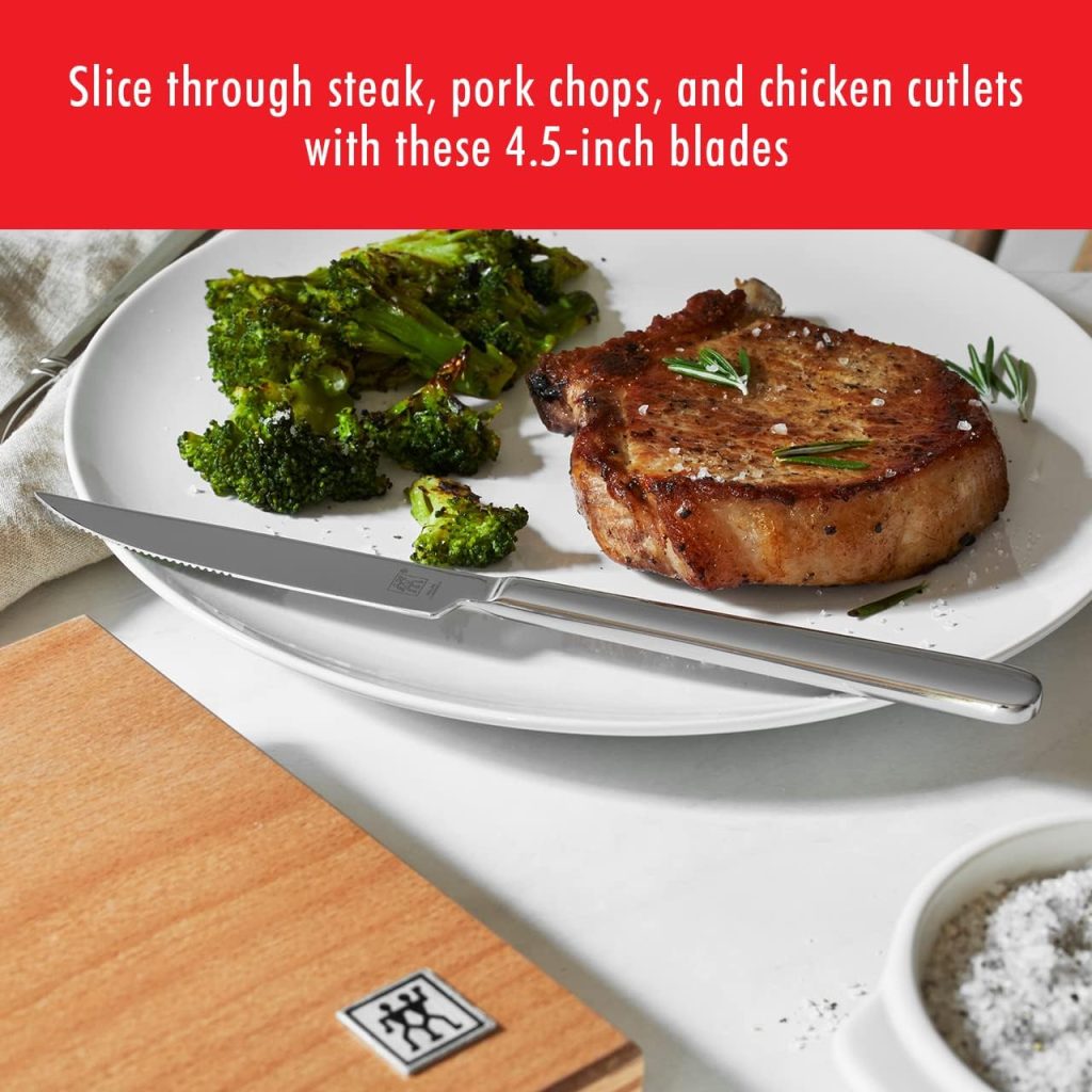 Zwilling Ultra-Sharp Steak Knives Set of 8 with Wood Gift Box