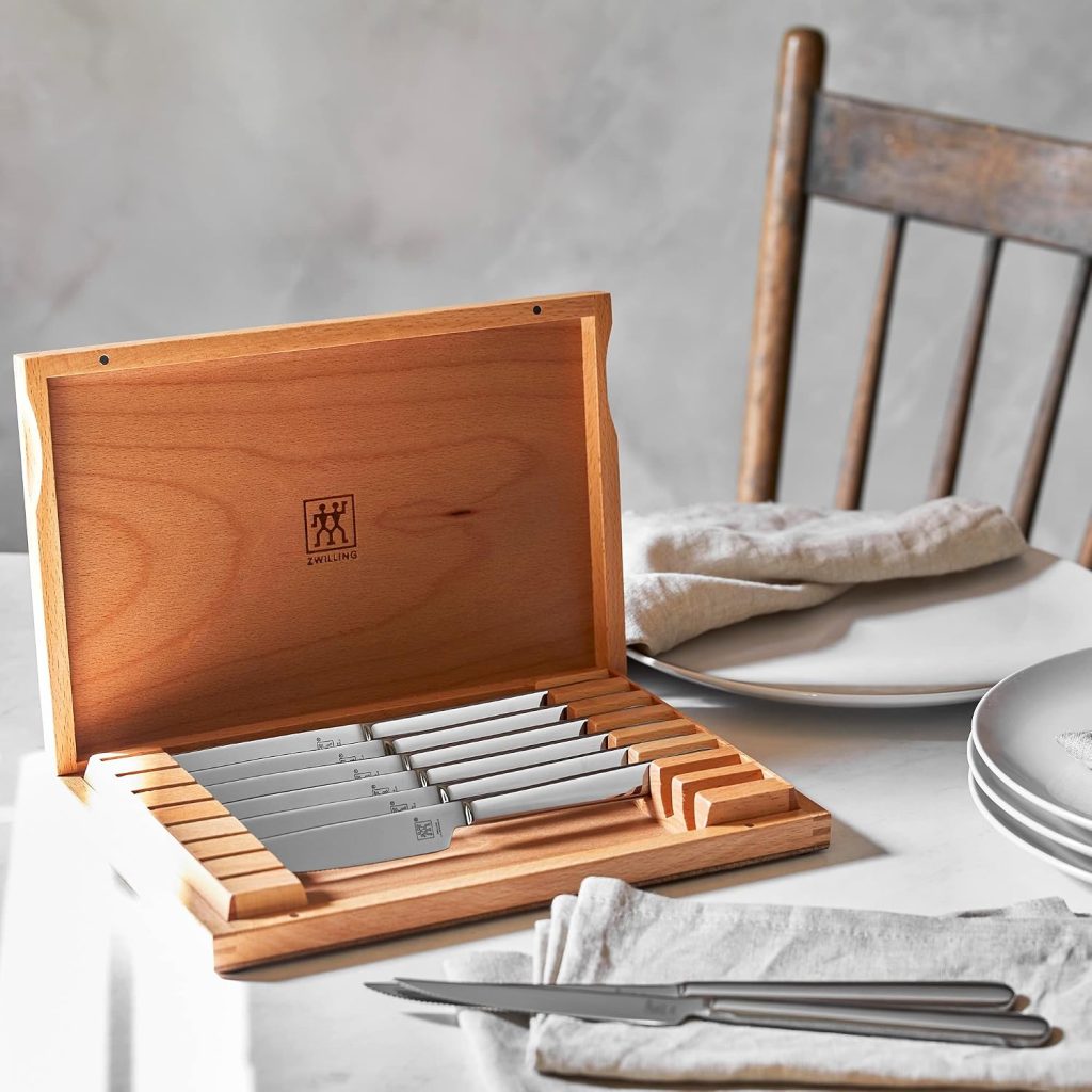 Zwilling Ultra-Sharp Steak Knives Set of 8 with Wood Gift Box